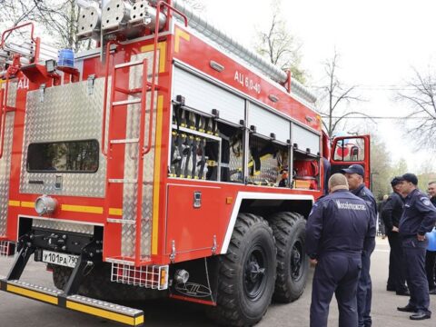 Пожарные Ступино получили новую цистерну в свой профессиональный праздник Новости Ступино 
